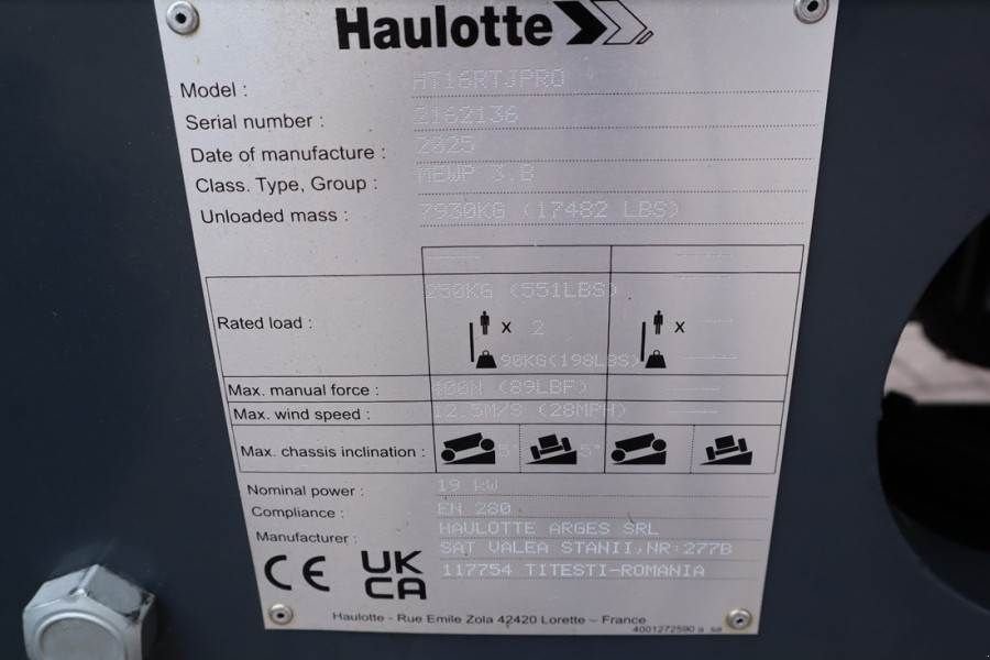Teleskoparbeitsbühne του τύπου Haulotte HT16RTJ PRO NEW / UNUSED, Guarantee! Diesel, 4x4x4, Gebrauchtmaschine σε Groenlo (Φωτογραφία 7)