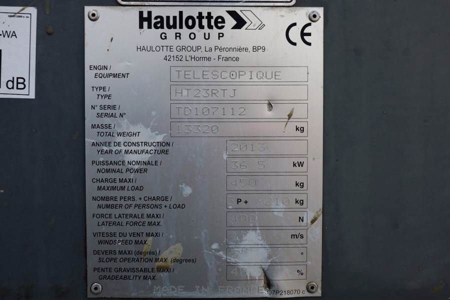 Teleskoparbeitsbühne tip Haulotte HT23RTJ PRO Diesel, 4x4x4 Drive, 22.5 m Working He, Gebrauchtmaschine in Groenlo (Poză 7)