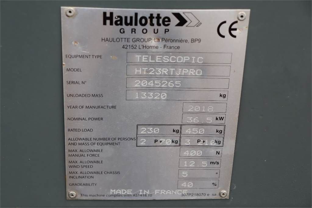 Teleskoparbeitsbühne des Typs Haulotte HT23RTJPRO Valid inspection, *Guarantee! 22.5 m Wo, Gebrauchtmaschine in Groenlo (Bild 7)