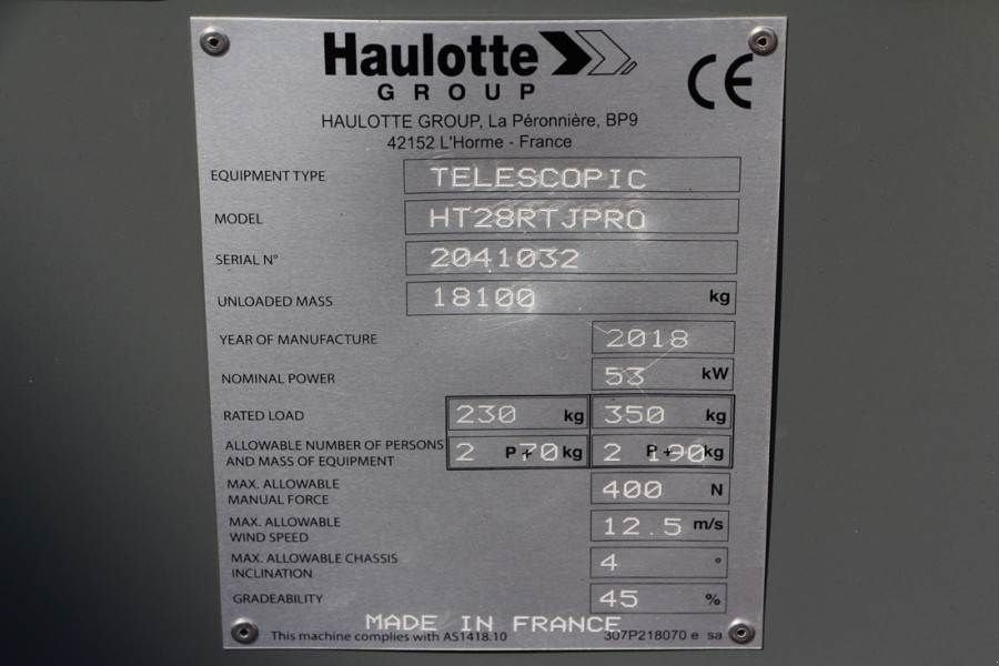 Teleskoparbeitsbühne του τύπου Haulotte HT28RTJ Pro Diesel, 4x4 Drive, 27.9 m Working Heig, Gebrauchtmaschine σε Groenlo (Φωτογραφία 7)