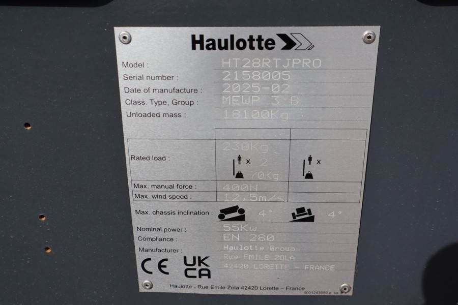 Teleskoparbeitsbühne van het type Haulotte HT28RTJ Pro Guarantee! 4x4x4 Drive, 28 m Working H, Gebrauchtmaschine in Groenlo (Foto 8)