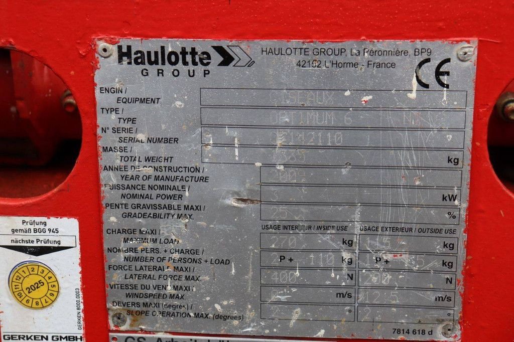 Teleskoparbeitsbühne del tipo Haulotte Optimum 6, Gebrauchtmaschine en Antwerpen (Imagen 11)
