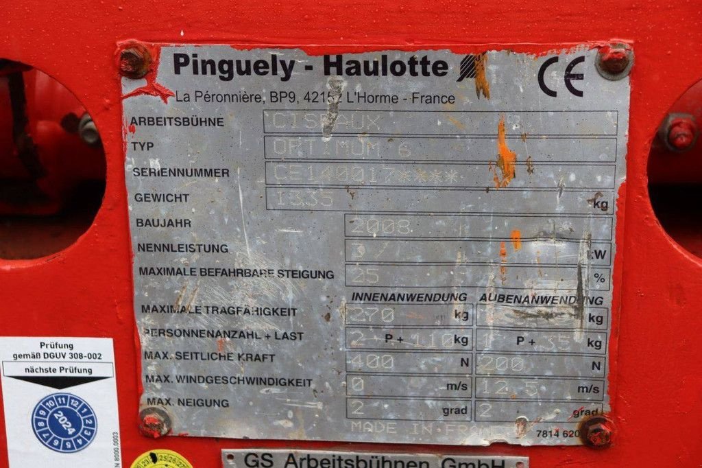 Teleskoparbeitsbühne tip Haulotte Optimum 6, Gebrauchtmaschine in Antwerpen (Poză 11)