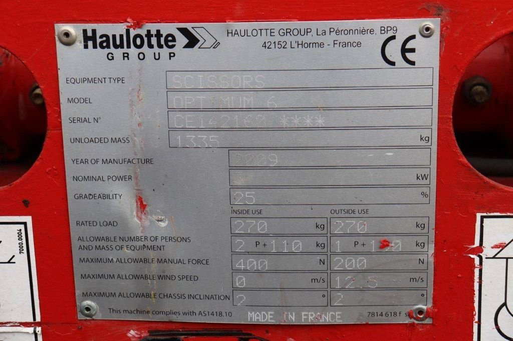 Teleskoparbeitsbühne van het type Haulotte Optimum 6, Gebrauchtmaschine in Antwerpen (Foto 11)
