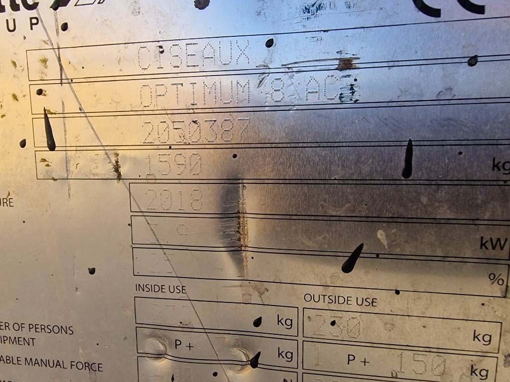 Teleskoparbeitsbühne des Typs Haulotte Optimum 8 elektrische schaarlift schaarhoogwerker, Gebrauchtmaschine in Hooge mierde (Bild 9)