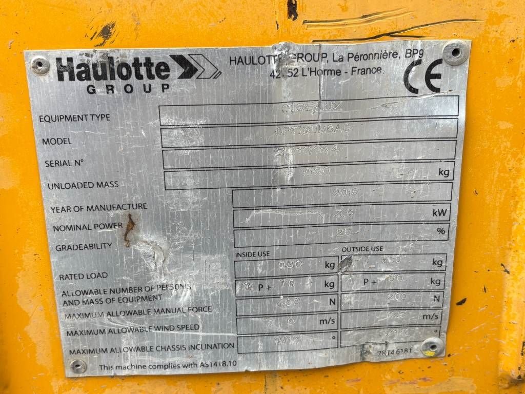 Teleskoparbeitsbühne типа Haulotte Optimum 8AC 8m schaar hoogwerker, Gebrauchtmaschine в Hooge mierde (Фотография 5)