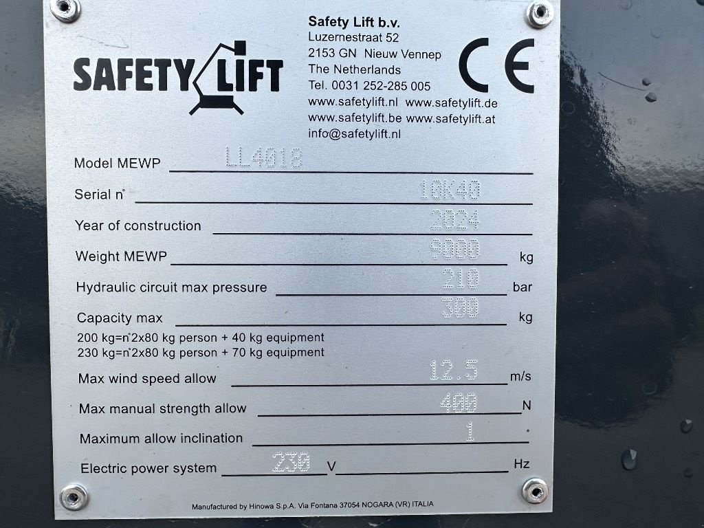 Teleskoparbeitsbühne des Typs Hinowa Lightlift 40.18, Neumaschine in WIJCHEN (Bild 3)