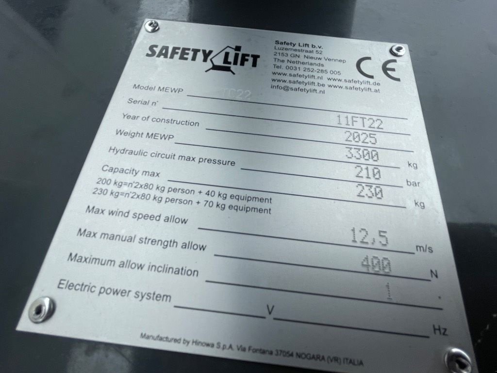 Teleskoparbeitsbühne of the type Hinowa TC 22, Neumaschine in WIJCHEN (Picture 3)