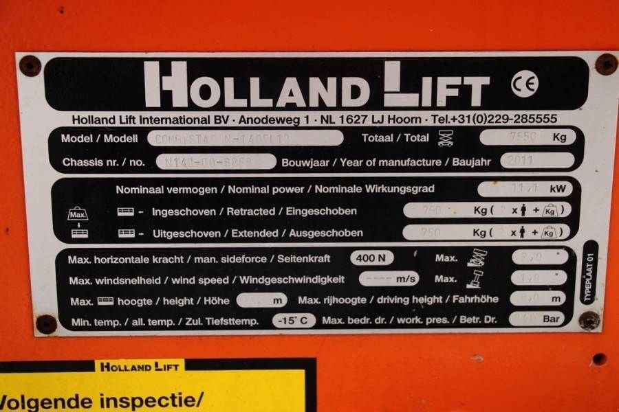 Teleskoparbeitsbühne tip Holland Lift Combistar N-140EL12 Valid inspection,, Gebrauchtmaschine in Groenlo (Poză 7)