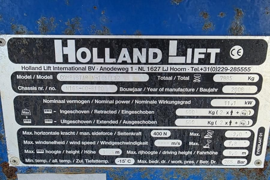 Teleskoparbeitsbühne tipa Holland Lift Combistar N-165EL12 Electric, 18.5m Working Height, Gebrauchtmaschine u Groenlo (Slika 7)