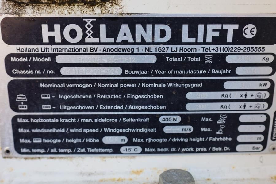 Teleskoparbeitsbühne tip Holland Lift Ecostar HL-11812 Electric, 14m Working Height, 300, Gebrauchtmaschine in Groenlo (Poză 7)