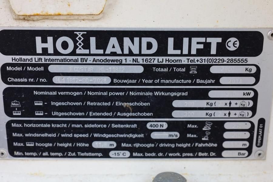 Teleskoparbeitsbühne tipa Holland Lift Ecostar HL-11812 Electric, 14m Working Height, 300, Gebrauchtmaschine u Groenlo (Slika 7)