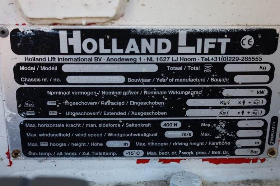 Teleskoparbeitsbühne tip Holland Lift Ecostar HL-7810 Electric, 10m Working Height, 450k, Gebrauchtmaschine in Groenlo (Poză 7)