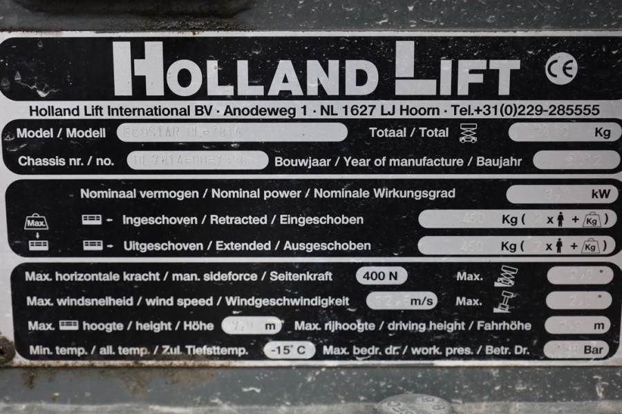 Teleskoparbeitsbühne des Typs Holland Lift Ecostar HL-7814 Electric, 10m Working Height, 450k, Gebrauchtmaschine in Groenlo (Bild 9)
