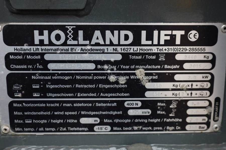 Teleskoparbeitsbühne типа Holland Lift Ecostar HL-7814 Electric, 10m Working Height, 450k, Gebrauchtmaschine в Groenlo (Фотография 7)
