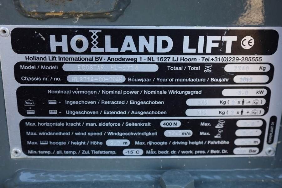 Teleskoparbeitsbühne типа Holland Lift Ecostar HL-9714 Electric, 12m Working Height, 325k, Gebrauchtmaschine в Groenlo (Фотография 7)