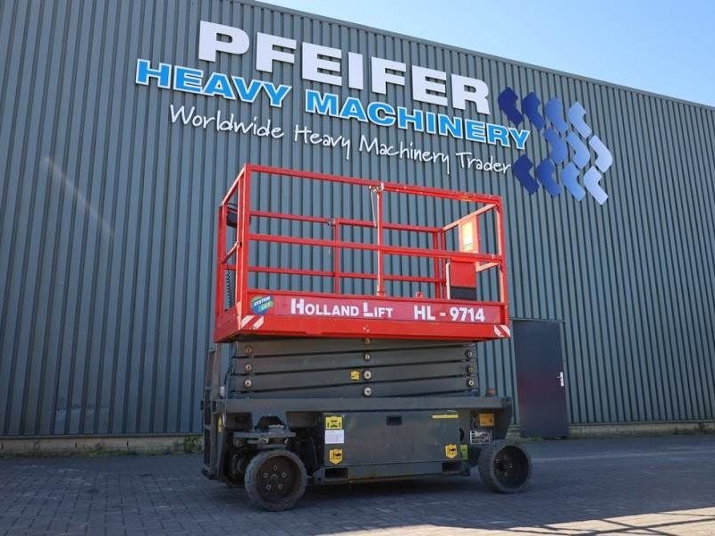 Teleskoparbeitsbühne Türe ait Holland Lift Ecostar HL-9714 Electric, 12m Working Height, 325k, Gebrauchtmaschine içinde Groenlo (resim 1)