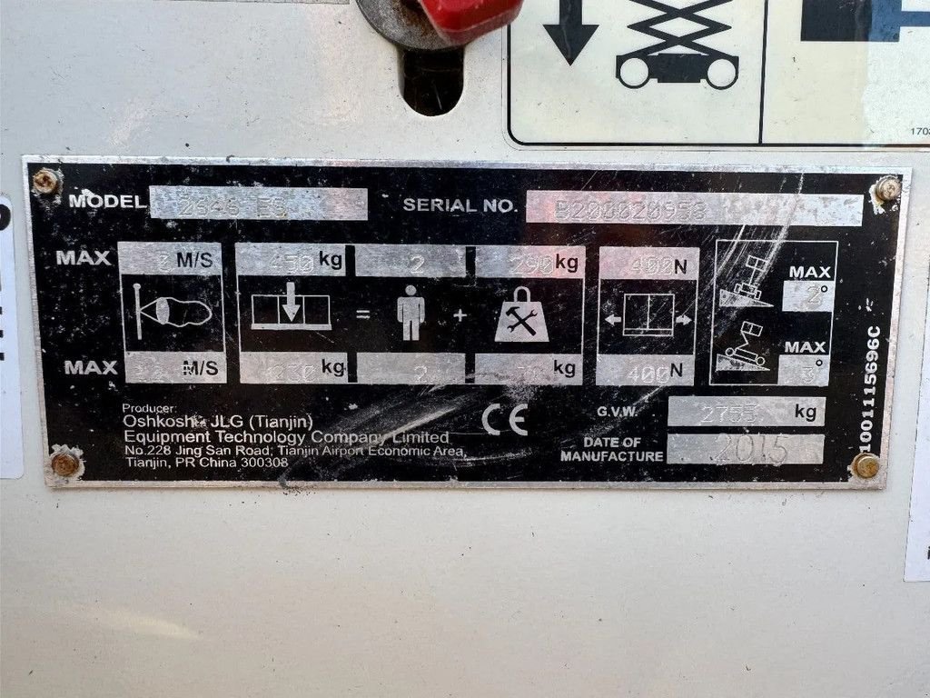 Teleskoparbeitsbühne vrste JLG 2646ES Hoogwerker Schaarhoogwerker, Gebrauchtmaschine v Hedel (Slika 11)