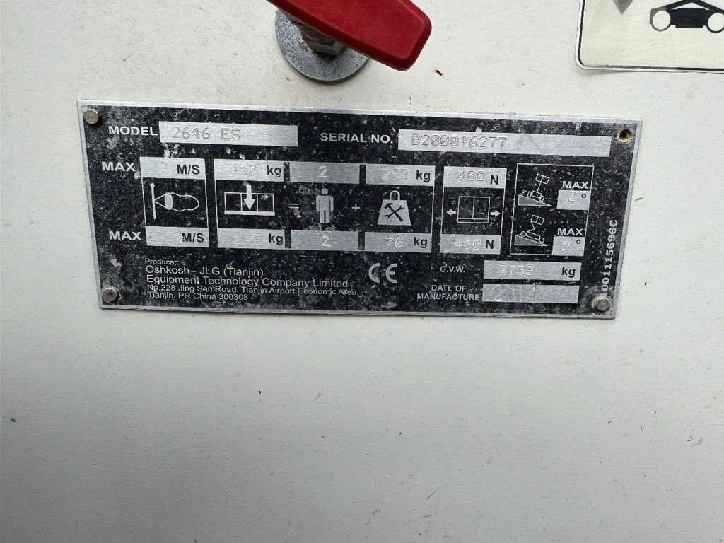 Teleskoparbeitsbühne vrste JLG 2646ES Hoogwerker Schaarhoogwerker, Gebrauchtmaschine v Hedel (Slika 10)