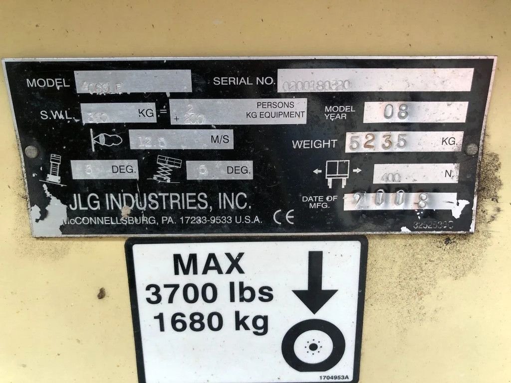 Teleskoparbeitsbühne tipa JLG 4069LE Hoogwerker Schaarhoogwerker, Gebrauchtmaschine u Hedel (Slika 9)