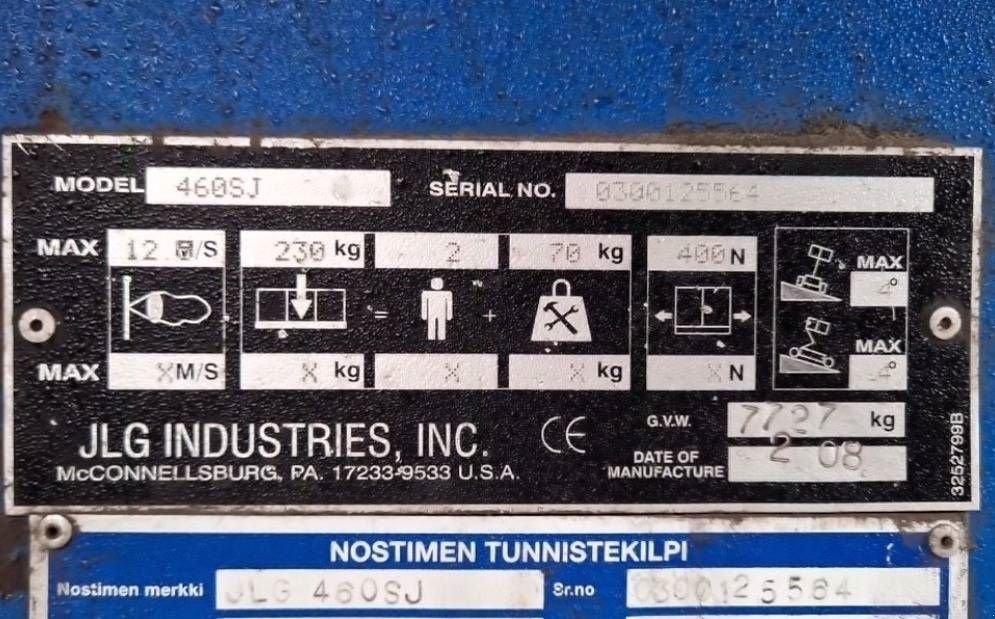 Teleskoparbeitsbühne типа JLG 460 SJ 16m telescoophoogwerker 12.3 zijdelinks, Gebrauchtmaschine в Hooge mierde (Фотография 6)