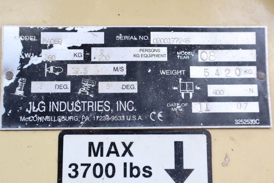 Teleskoparbeitsbühne типа JLG M4069 Hybrid, 14.2m Working Height, 360kg Capacity, Gebrauchtmaschine в Groenlo (Фотография 7)