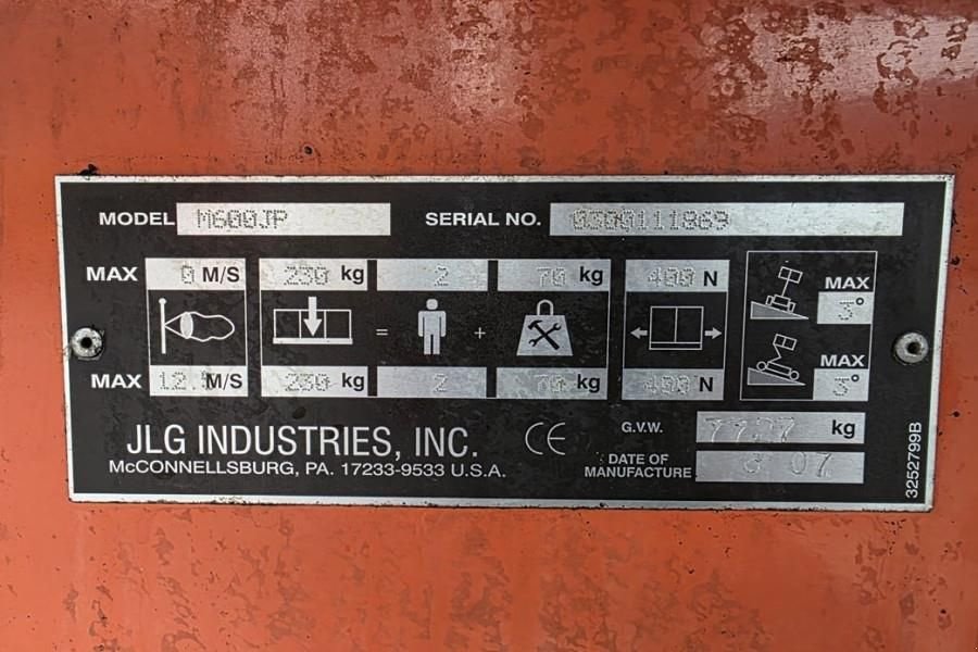 Teleskoparbeitsbühne tip JLG M600JP Hybrid, 4x4 Drive, 20.2m Working Height, 14, Gebrauchtmaschine in Groenlo (Poză 7)