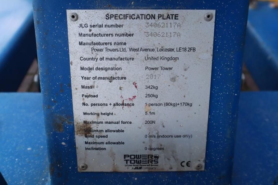 Teleskoparbeitsbühne of the type JLG Power Tower Electric, 5.10m Working Height, 250kg, Gebrauchtmaschine in Groenlo (Picture 5)