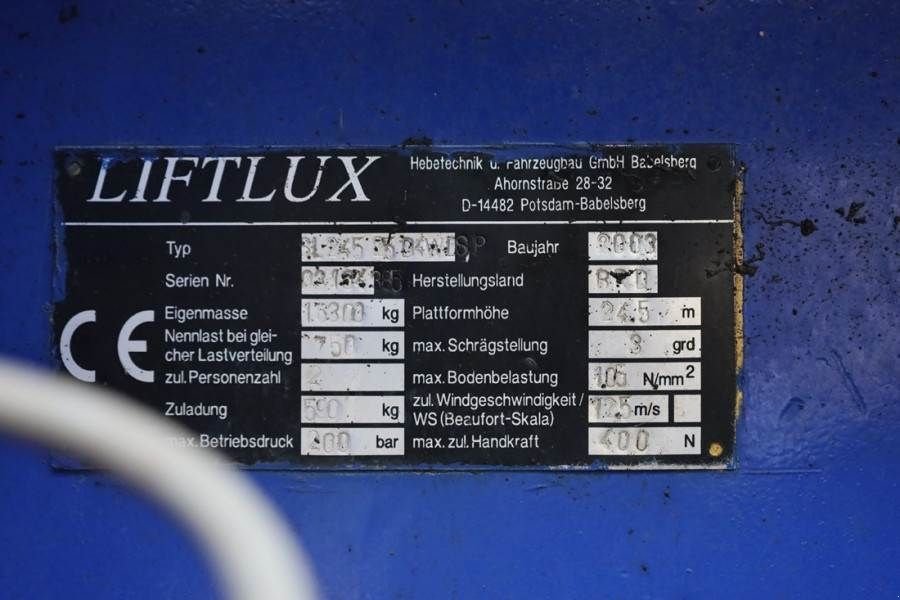 Teleskoparbeitsbühne tipa Liftlux SL245-25D 4WD Diesel, 4x4 Drive, 26.5m Working Hei, Gebrauchtmaschine u Groenlo (Slika 7)