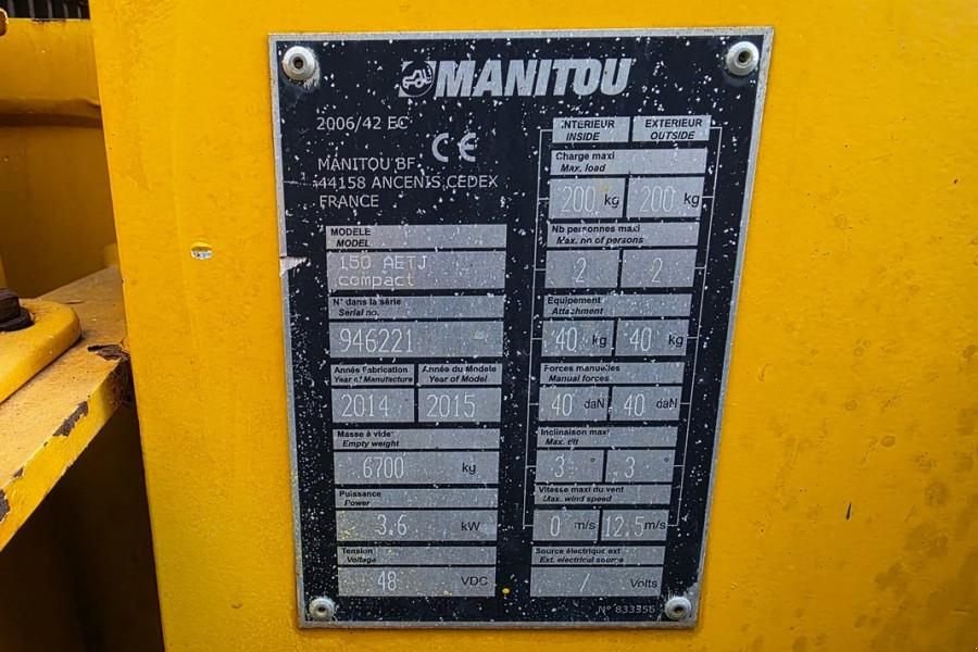 Teleskoparbeitsbühne типа Manitou 150AETJ Compact As-Is, Electric, 15m Working Heigh, Gebrauchtmaschine в Groenlo (Фотография 7)