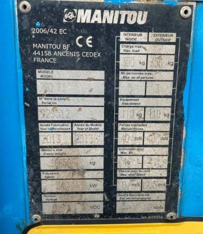 Teleskoparbeitsbühne tipa Manitou 280TJ telescoophoogwerker 28m, Gebrauchtmaschine u Hooge mierde (Slika 4)