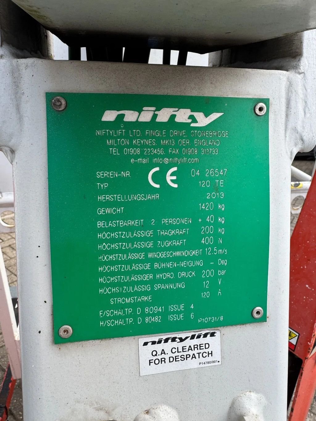 Teleskoparbeitsbühne des Typs Niftylift 120TE Aanhangwagenhoogwerker aanhanger hoogwerker, Gebrauchtmaschine in Hedel (Bild 8)