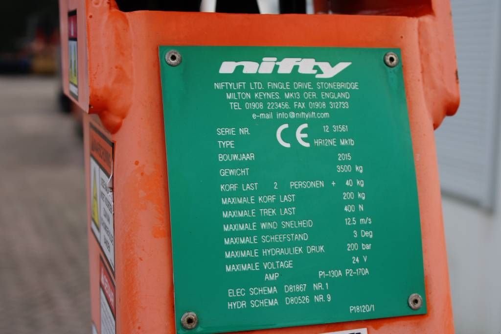 Teleskoparbeitsbühne des Typs Niftylift HR 12 N E, Gebrauchtmaschine in Rucphen (Bild 9)
