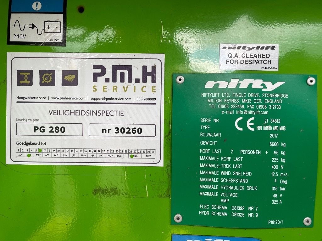 Teleskoparbeitsbühne des Typs Niftylift HR 21 HYBRID, Gebrauchtmaschine in WIJCHEN (Bild 3)