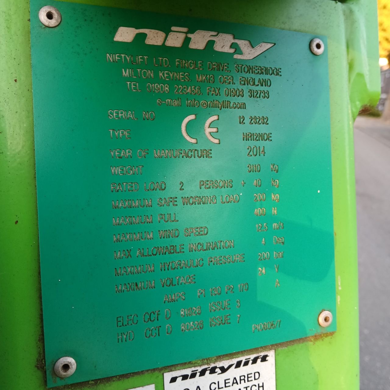 Teleskoparbeitsbühne tip Niftylift HR12NDE, Gebrauchtmaschine in Alblasserdam (Poză 6)