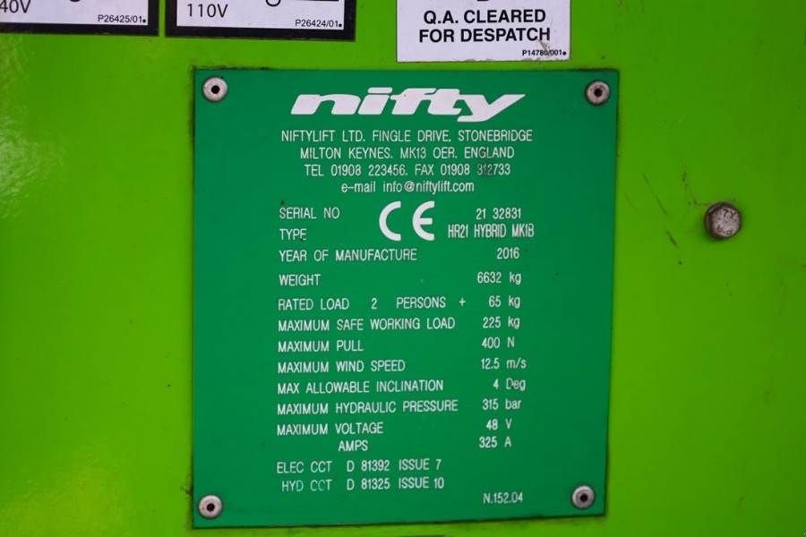 Teleskoparbeitsbühne tip Niftylift HR21 HYBRID Hybrid, 4x4 Drive, 21m Working Height,, Gebrauchtmaschine in Groenlo (Poză 8)