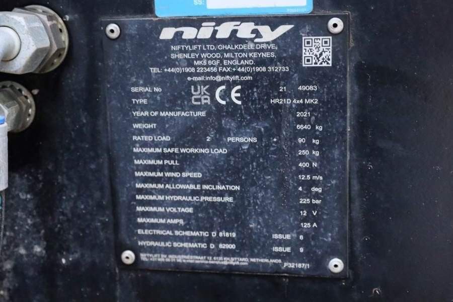 Teleskoparbeitsbühne типа Niftylift HR21D 4x4 MK2 Diesel, 4x4 Drive, 21m Working Heigh, Gebrauchtmaschine в Groenlo (Фотография 8)