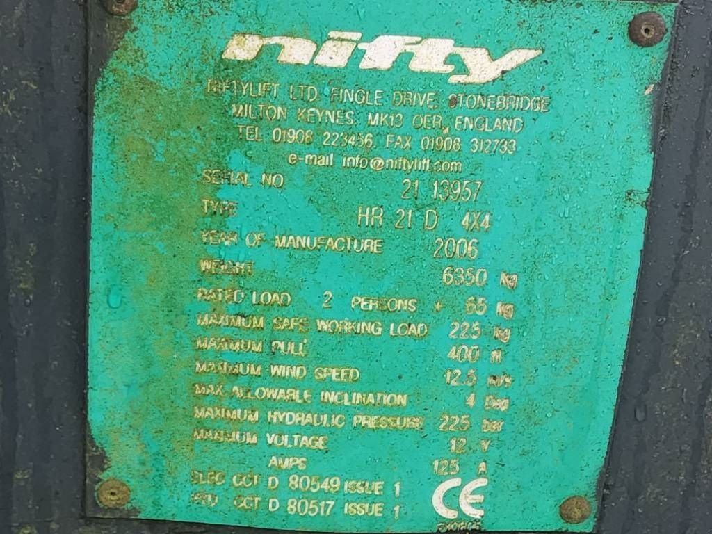 Teleskoparbeitsbühne tipa Niftylift HR21D sloper different parts, Gebrauchtmaschine u Hooge mierde (Slika 9)