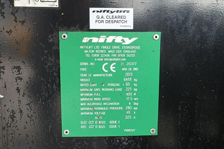 Teleskoparbeitsbühne типа Niftylift HR21DE HYBRIDE Hybrid, 20.8m Working Height, 13m R, Gebrauchtmaschine в Groenlo (Фотография 7)