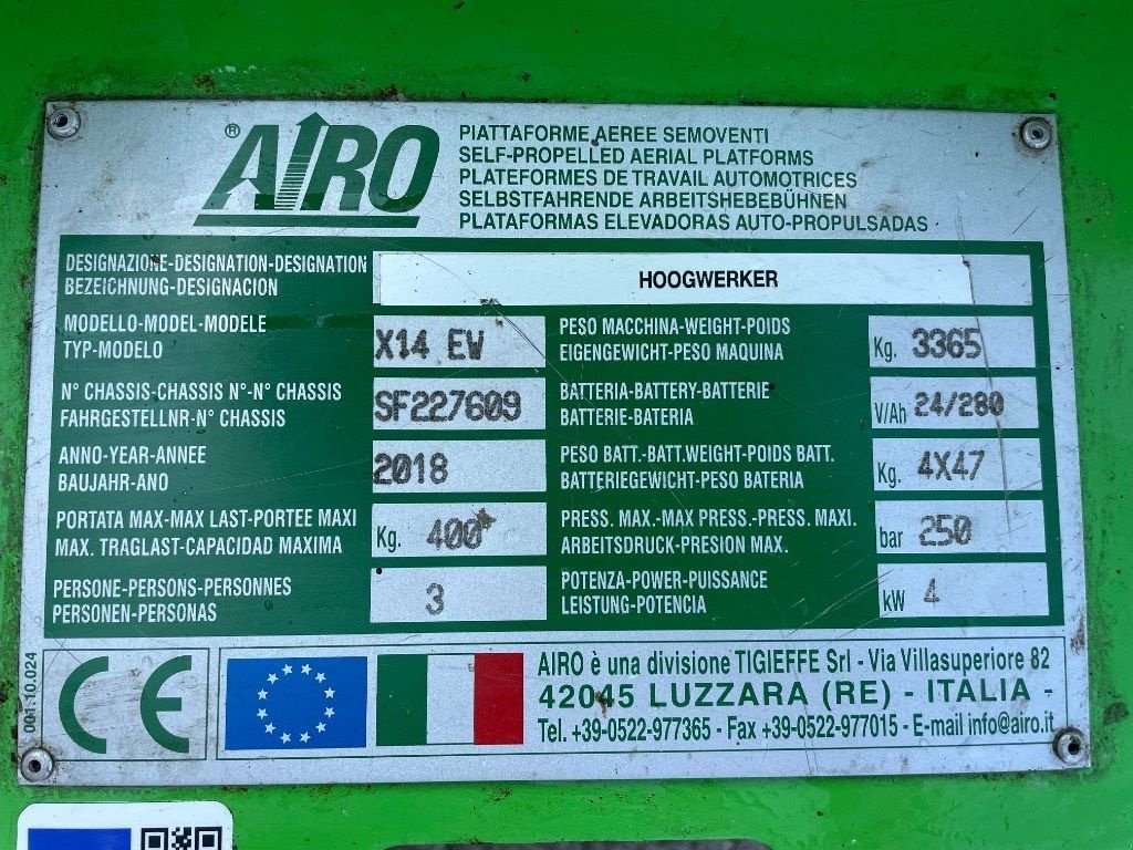 Teleskoparbeitsbühne tipa Sonstige AIRO X 14 EW, Gebrauchtmaschine u WIJCHEN (Slika 3)