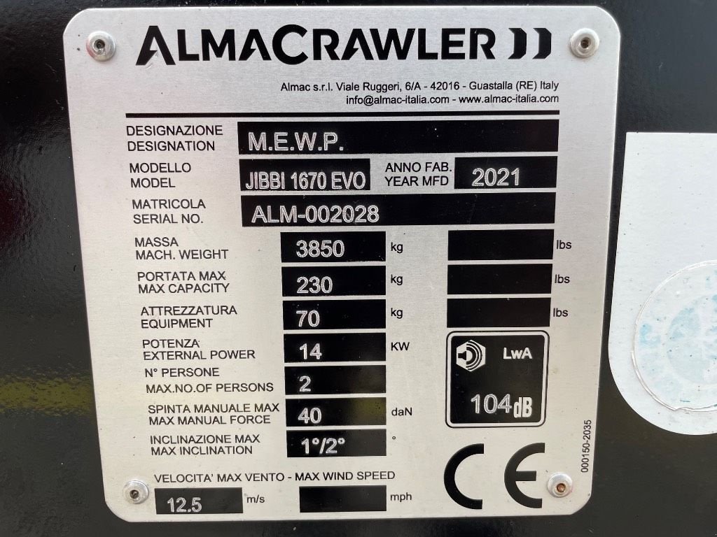 Teleskoparbeitsbühne типа Sonstige Almacrawler JIBBI 1670 EVO, Gebrauchtmaschine в WIJCHEN (Фотография 3)