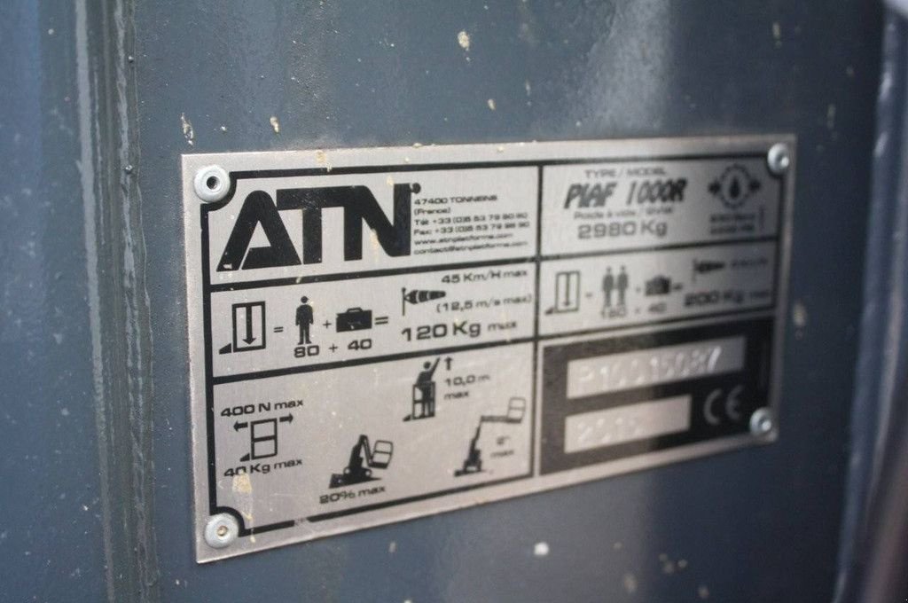 Teleskoparbeitsbühne des Typs Sonstige ATN Piaf 1000R, Gebrauchtmaschine in Antwerpen (Bild 4)
