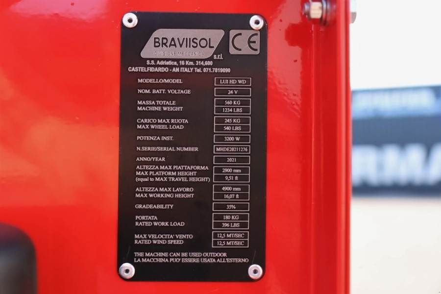 Teleskoparbeitsbühne типа Sonstige Bravi LUI HD WD Leonardo New, Electric, 4.90m Working He, Gebrauchtmaschine в Groenlo (Фотография 7)