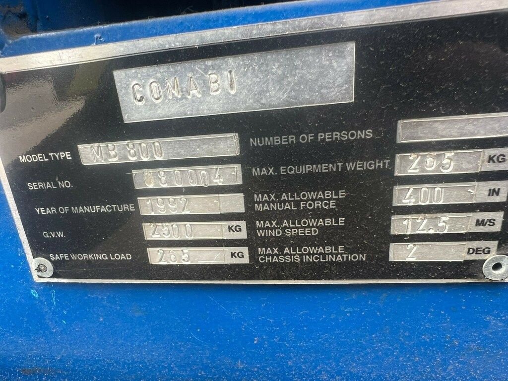 Teleskoparbeitsbühne του τύπου Sonstige Comabi MB - 800, Gebrauchtmaschine σε Druten (Φωτογραφία 6)