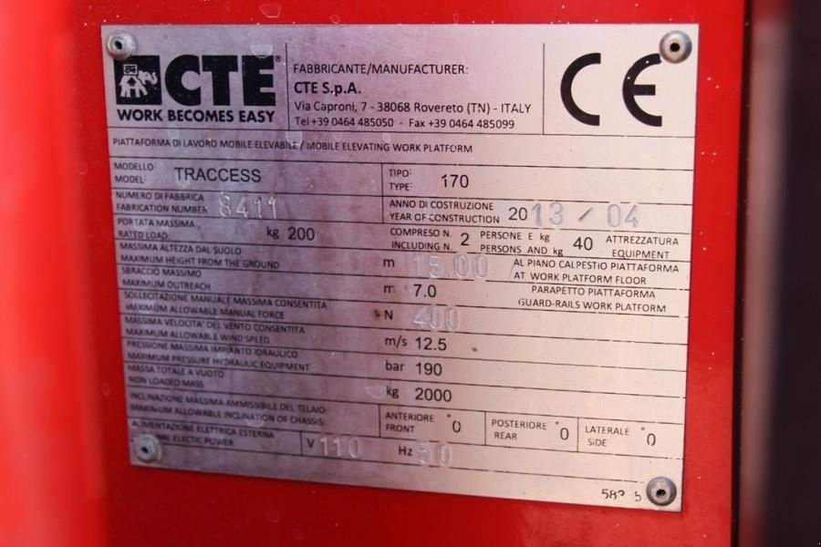 Teleskoparbeitsbühne του τύπου Sonstige CTE CS170E As-Is, Bi-Energy, 17m Working Height, Compa, Gebrauchtmaschine σε Groenlo (Φωτογραφία 7)