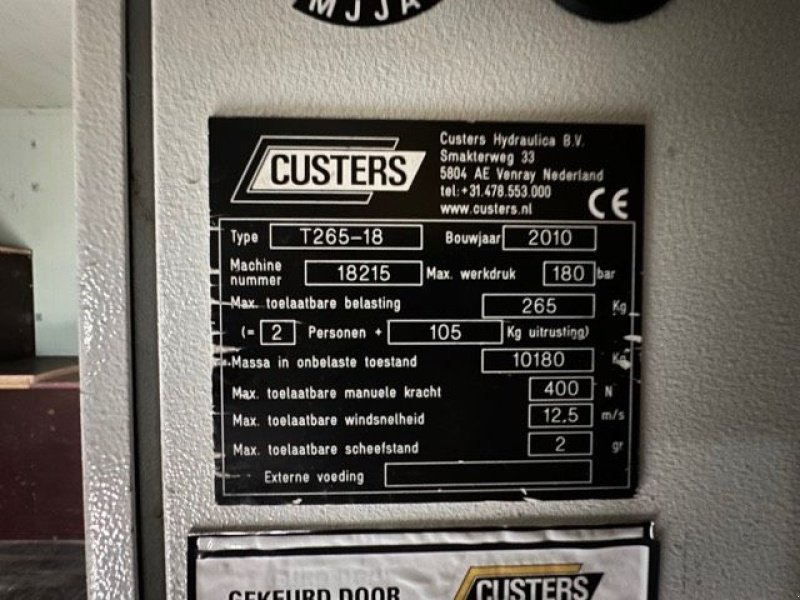 Teleskoparbeitsbühne typu Sonstige Custers T265-18, Gebrauchtmaschine v WIJCHEN (Obrázek 4)
