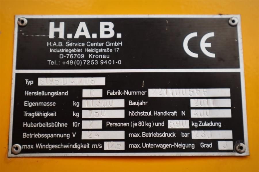 Teleskoparbeitsbühne tipa Sonstige HAB S195-24 D4WDS Diesel, 4x4 Drive, 19.5m Working Hei, Gebrauchtmaschine u Groenlo (Slika 7)