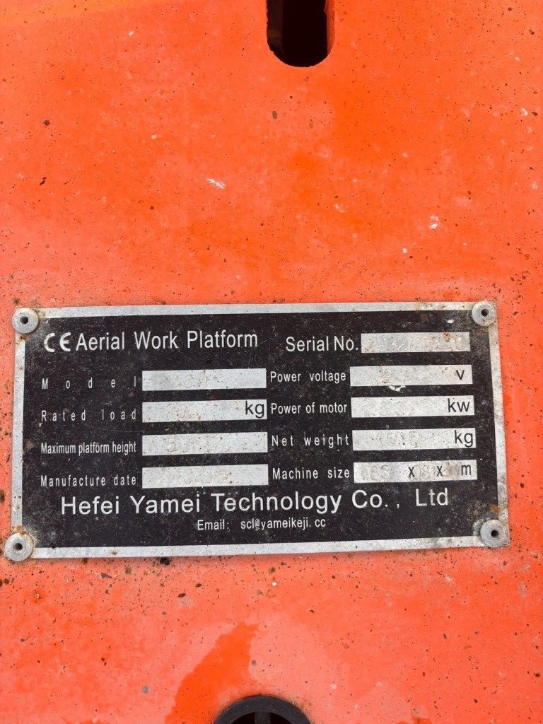 Teleskoparbeitsbühne typu Sonstige Hefei Yamei 5.8M, Gebrauchtmaschine w Oud Gastel (Zdjęcie 3)