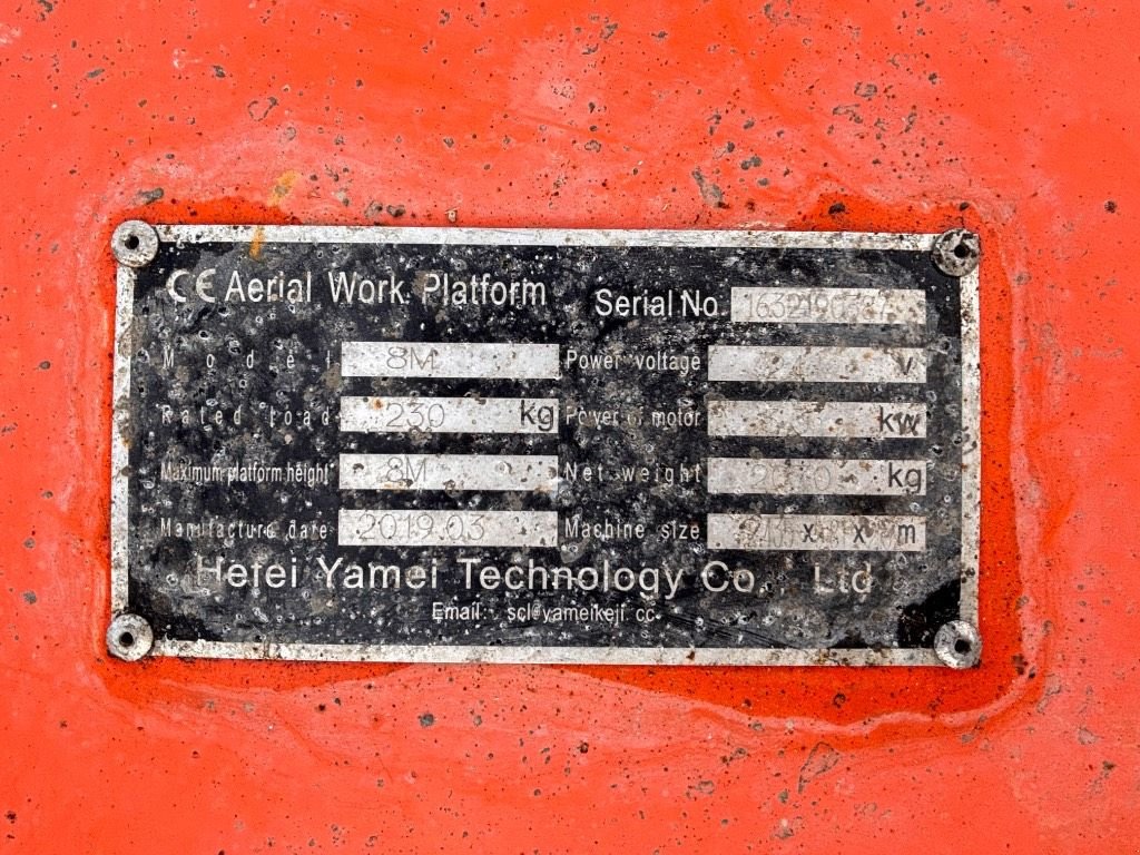 Teleskoparbeitsbühne του τύπου Sonstige Hefei Yamei 8M, Gebrauchtmaschine σε Oud Gastel (Φωτογραφία 10)