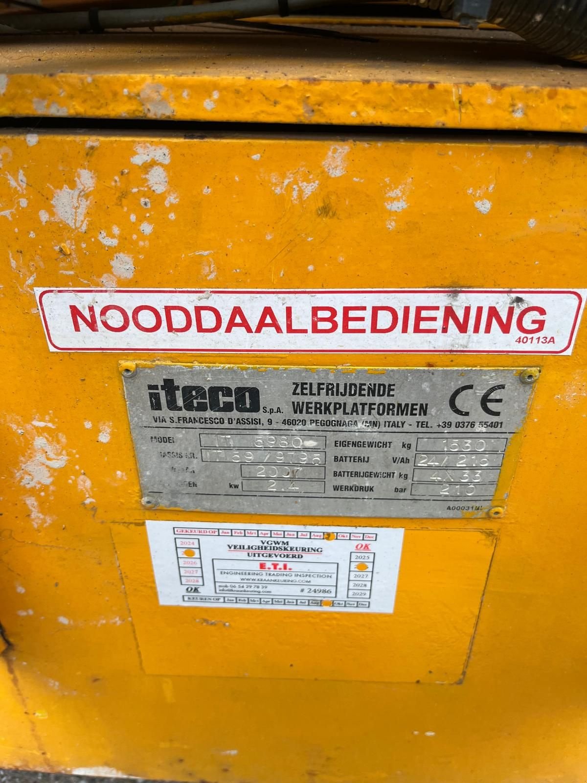 Teleskoparbeitsbühne του τύπου Sonstige ITECO IT5980, Gebrauchtmaschine σε Moerkapelle (Φωτογραφία 8)